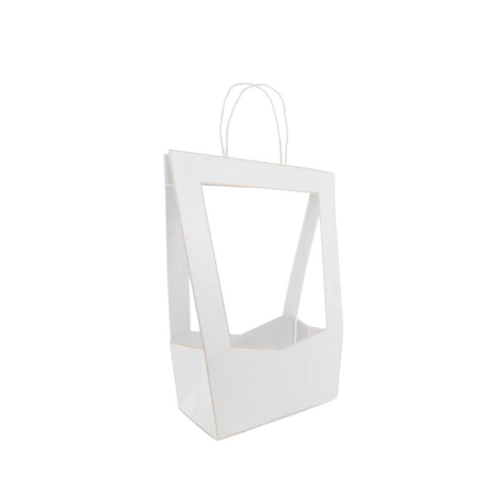 Shopper Medaillon Medium14X23 h38cm 5pz.  White